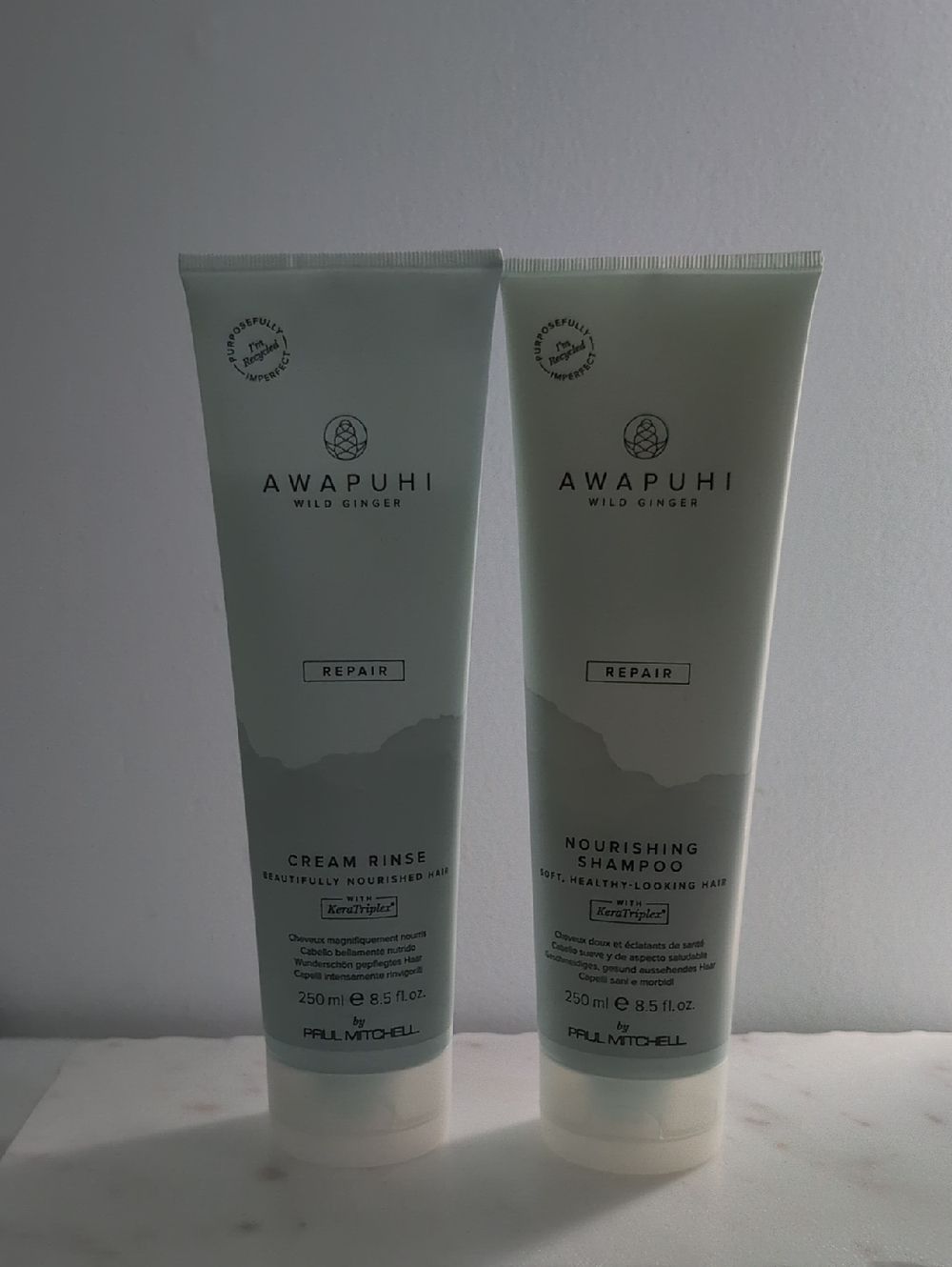 AWAPUHI Wild Ginger Repair Cream Rinse & Nourishing Shampoo - Pale Sage